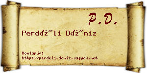 Perdéli Döniz névjegykártya